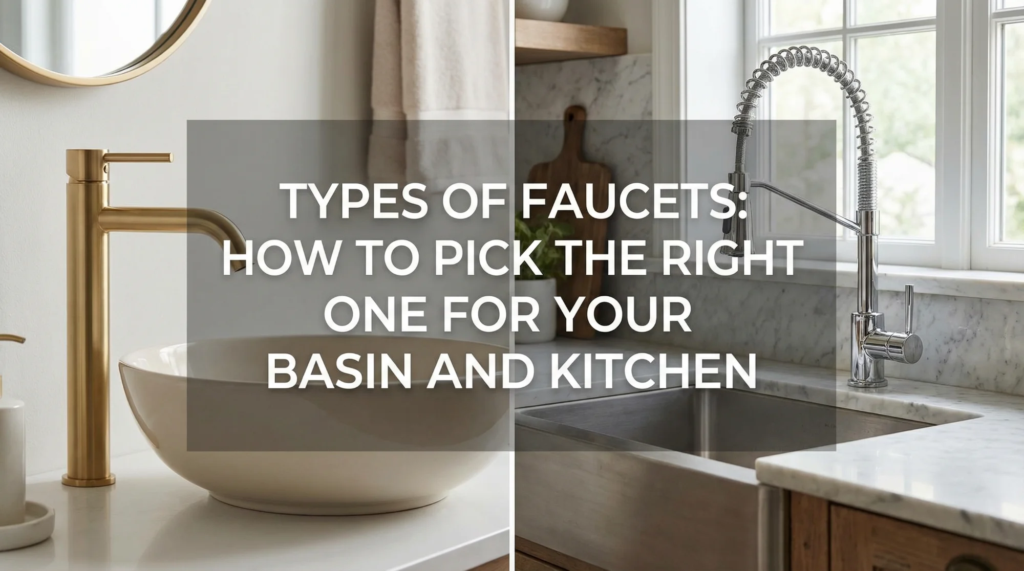 Types of faucets: how to pick the right one for your basin and kitchen