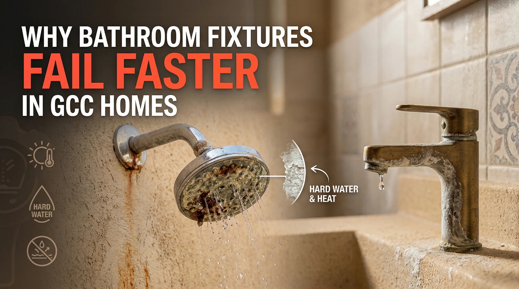 Why Bathroom Fixtures Fail Faster in GCC Homes (And How to Choose Ones That Last)